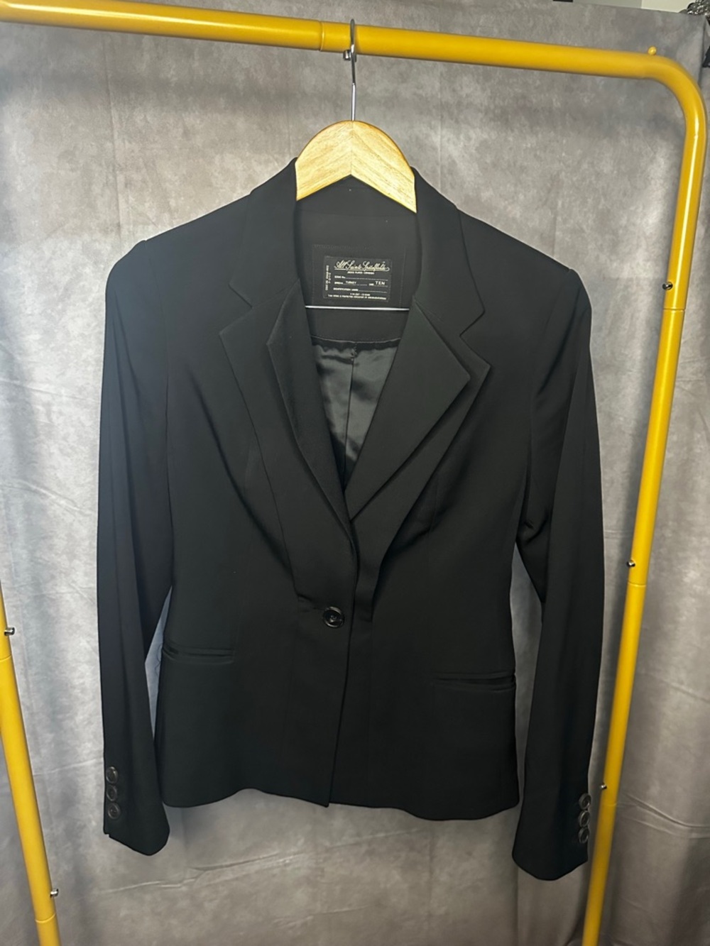 AllSaints Black Blazer Size 10 Tailored Minimalist Workwear
